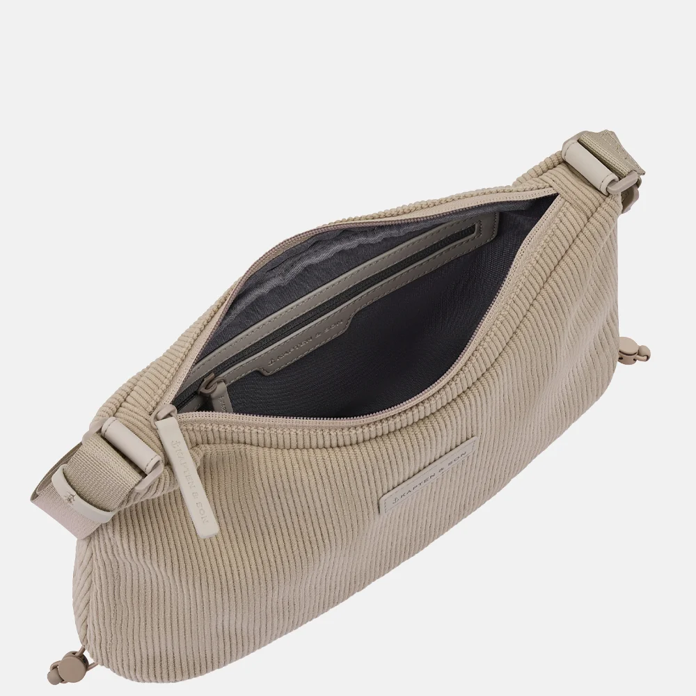 Kapten & Son Skara Corduroy crossbody tas small dusty sand bij Duifhuizen