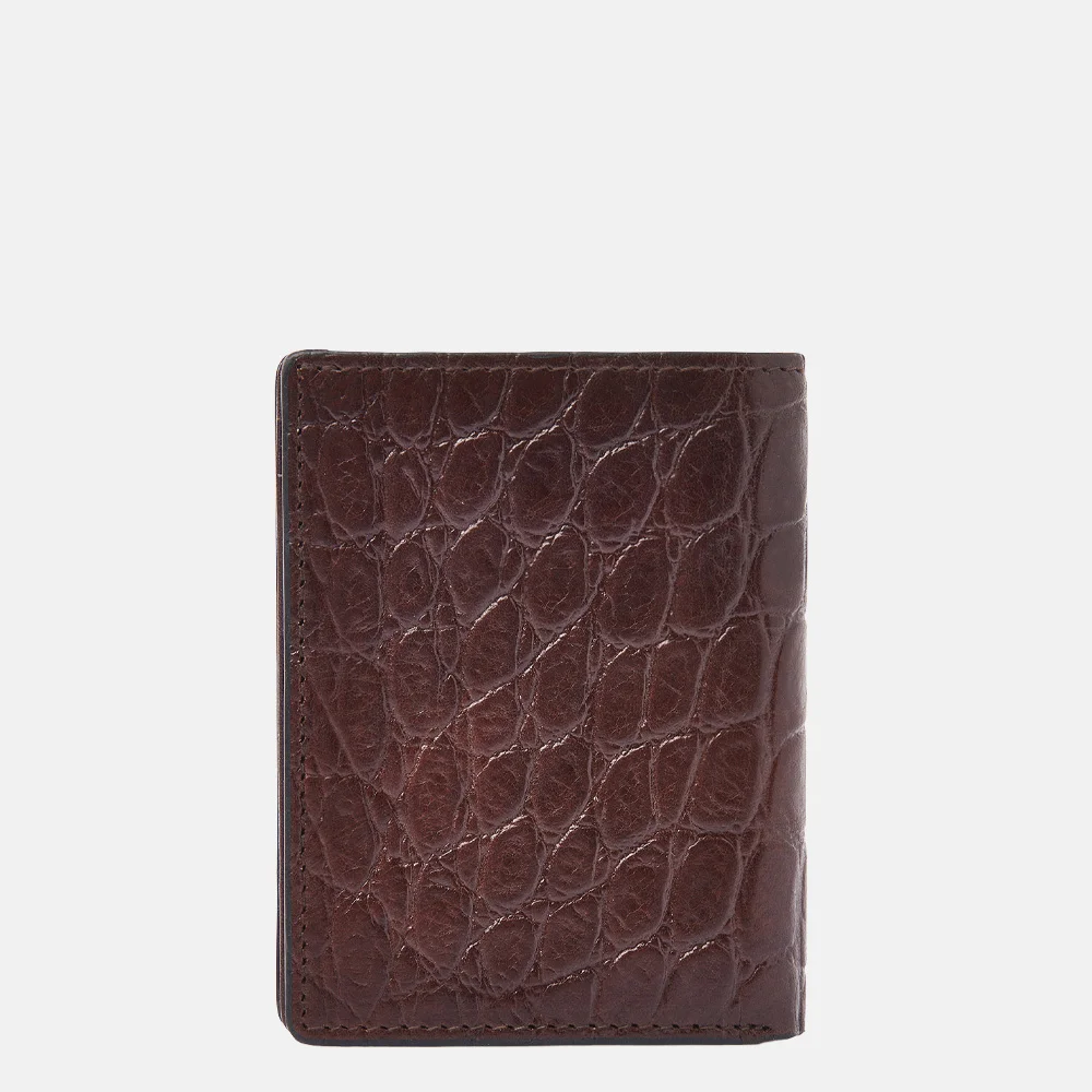 Castelijn en Beerens mini wallet pasjeshouder croco mocca bij Duifhuizen