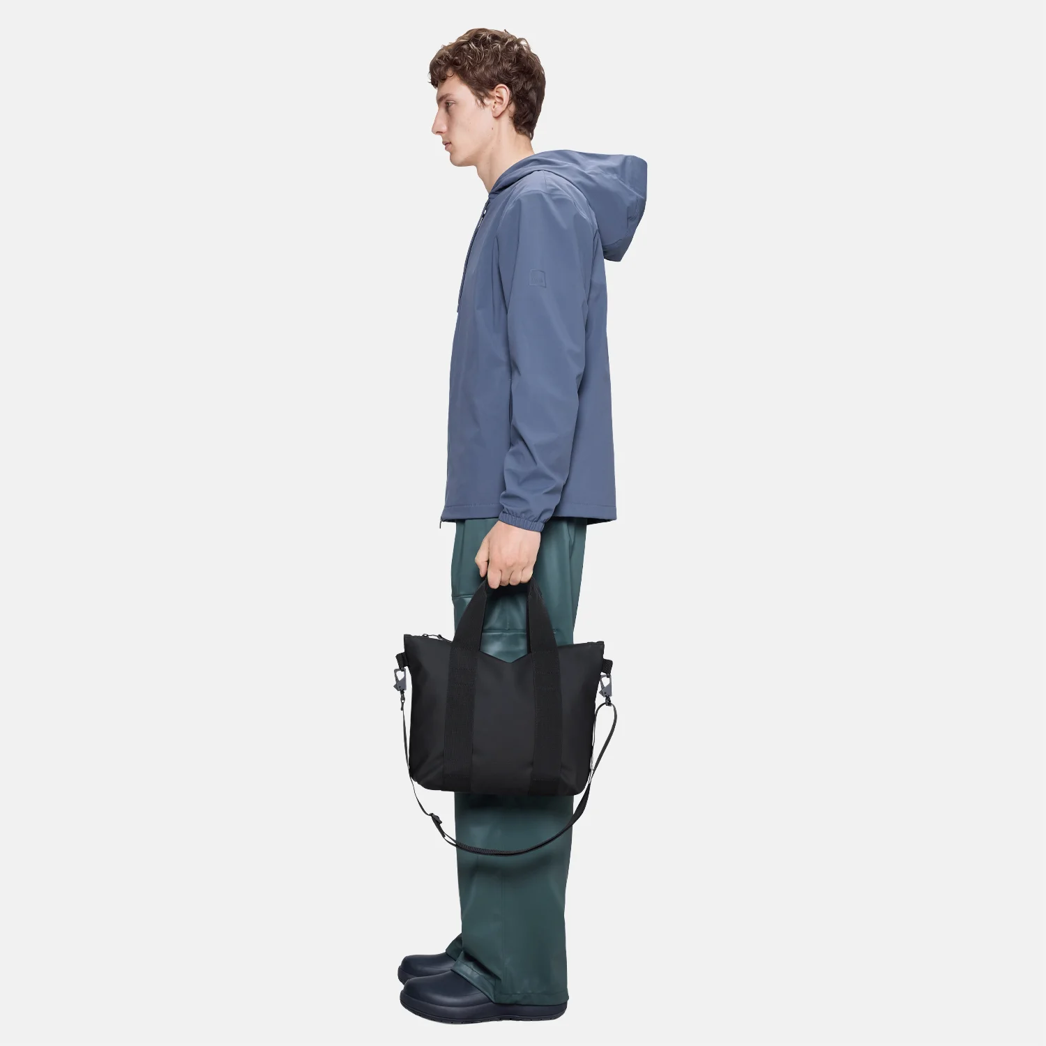 Rains Tote Bag shopper black bij Duifhuizen