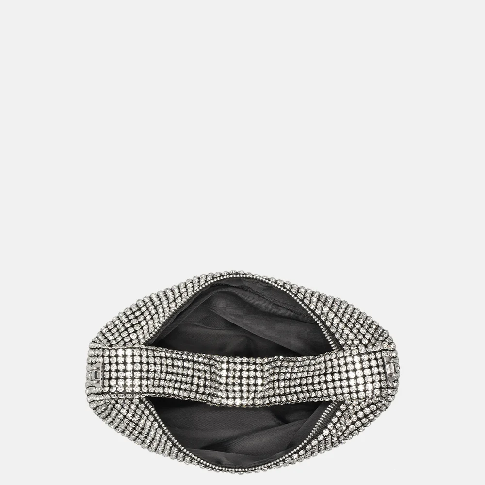 Firenze strass buideltje handtas silver bij Duifhuizen