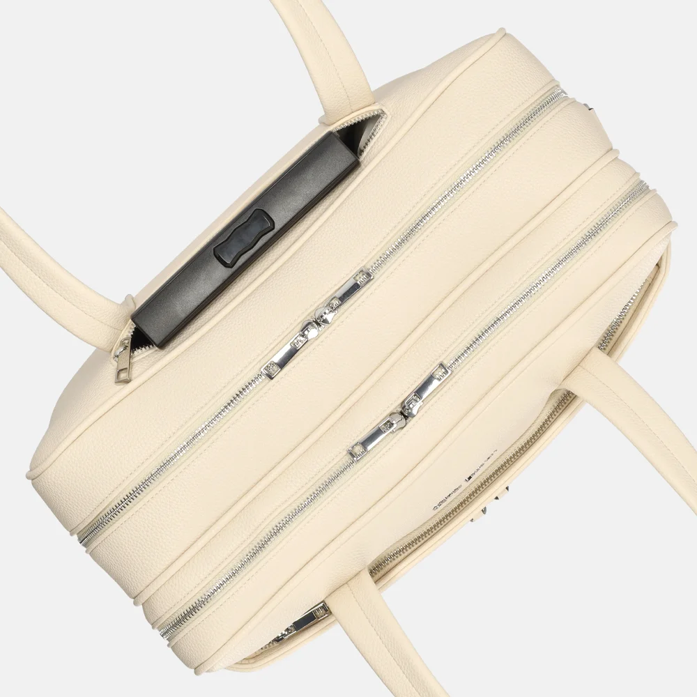 Olivia Lauren Leila business trolley 16 inch white bij Duifhuizen