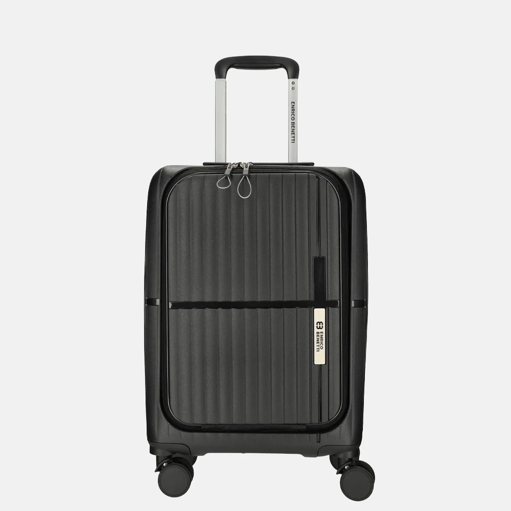 Enrico Benetti handbagage koffer 55 cm zwart bij Duifhuizen