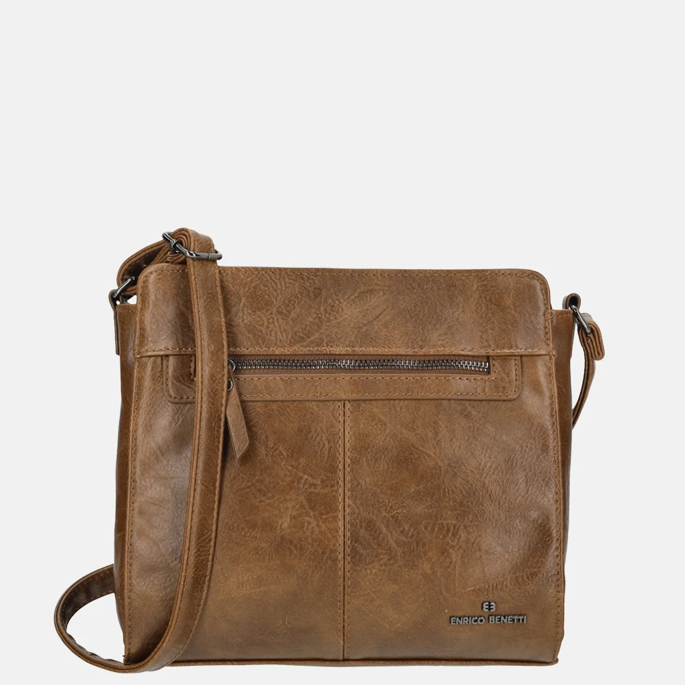 Enrico Benetti Julia crossbody tas camel