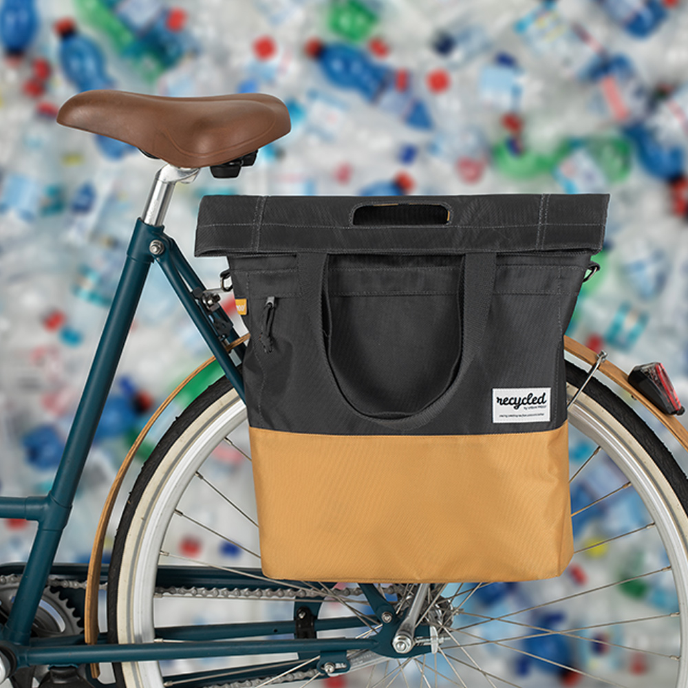 Urban Proof shopper/fietstas grey yellow bij Duifhuizen