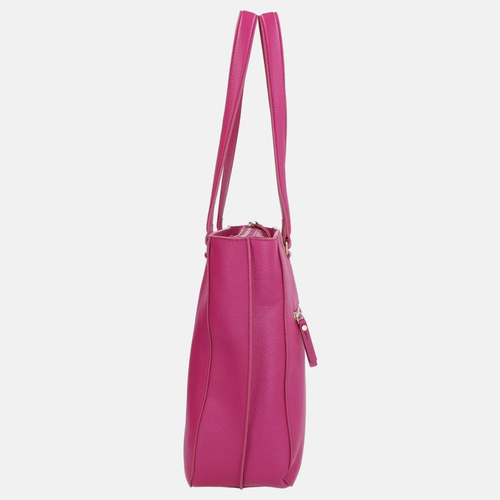 FMME Caithy laptoptas 15 inch fuchsia bij Duifhuizen