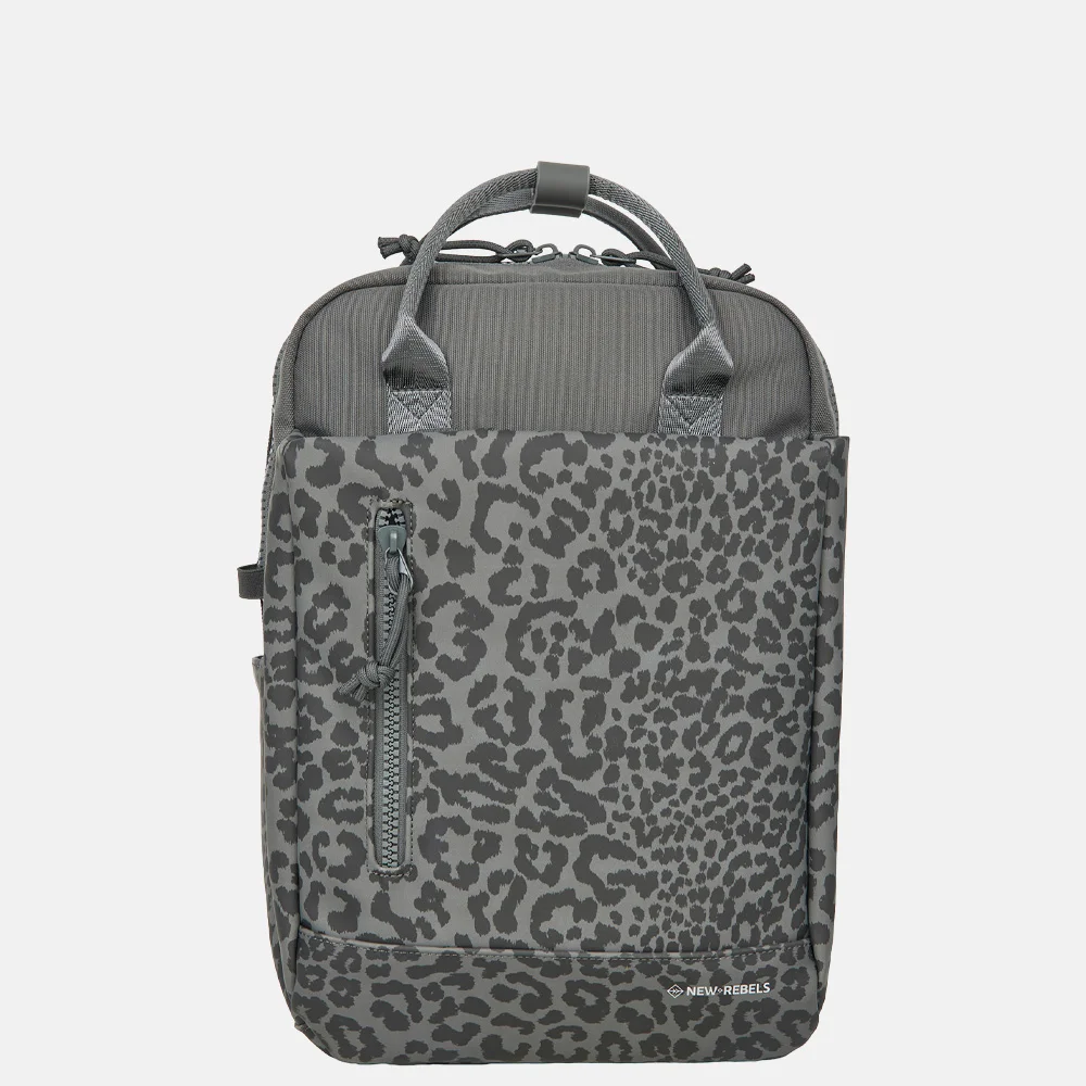 New Rebels Urban Miami laptoprugzak 13 inch black leopard bij Duifhuizen