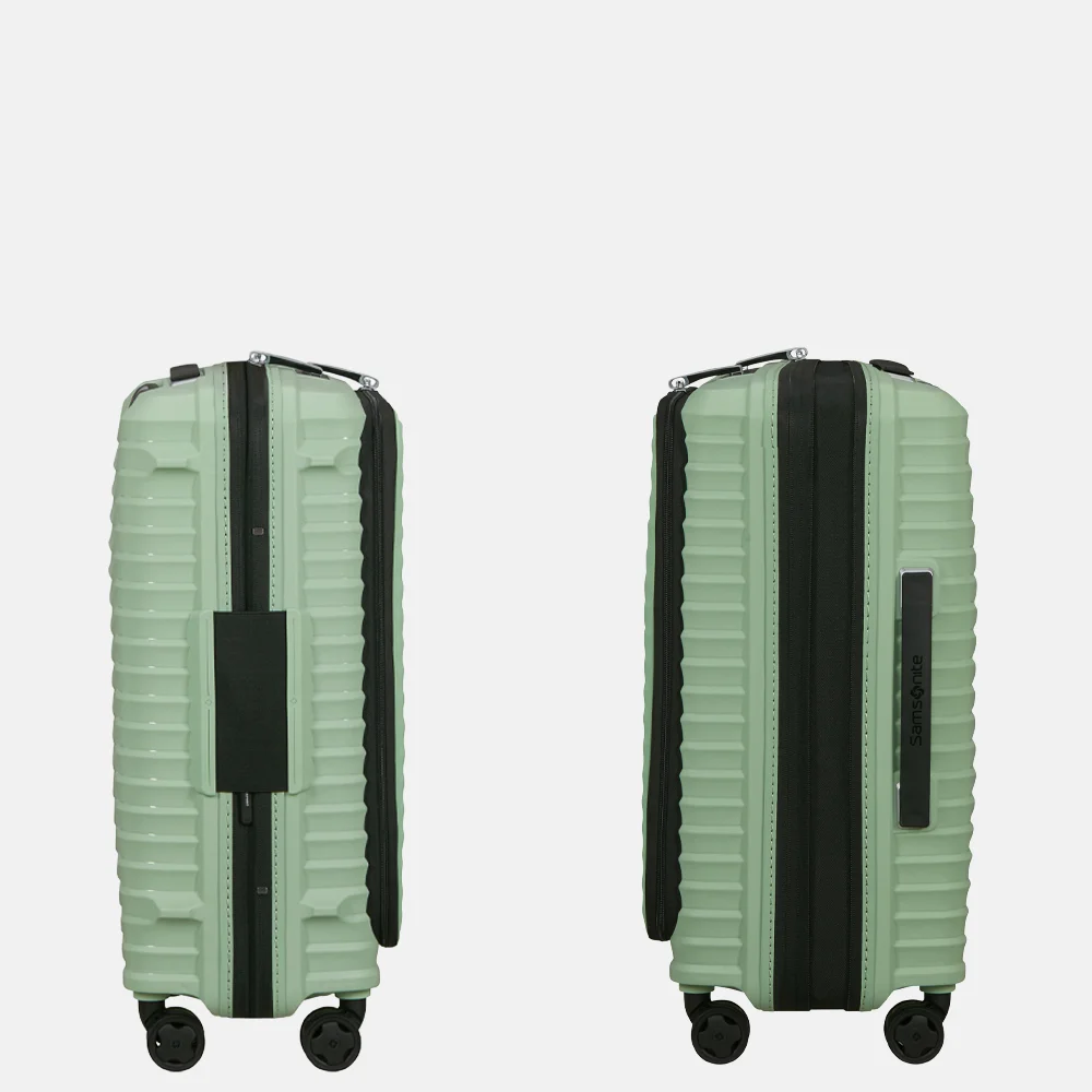 Samsonite Upscape Frontpocket handbagage koffer 55 cm soft sage bij Duifhuizen
