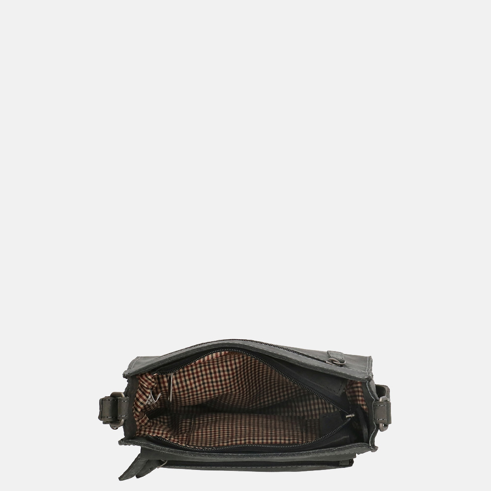 Hide & Stitches Idaho crossbody tas black bij Duifhuizen