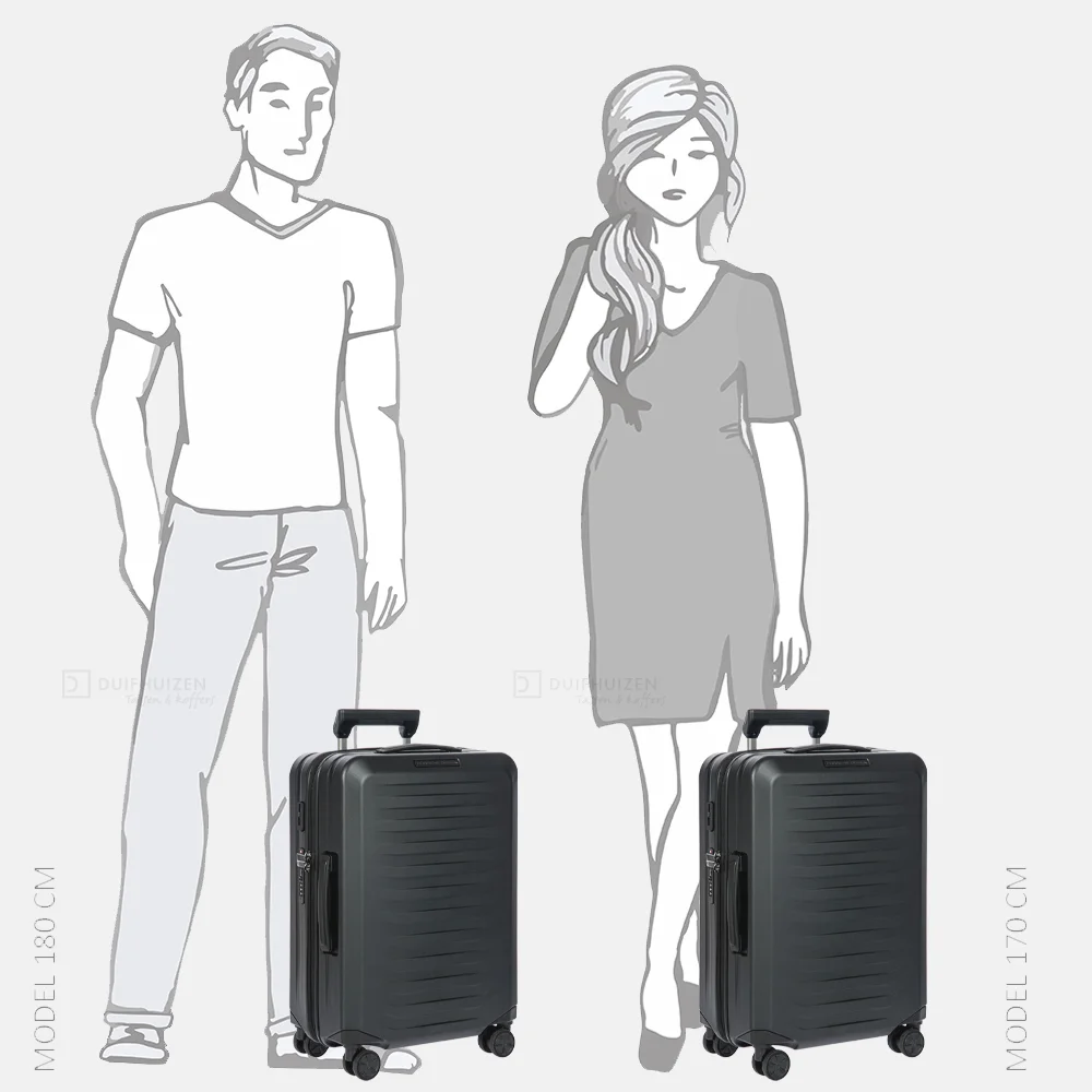 Porsche Design Roadster handbagage koffer 55 cm black matt bij Duifhuizen