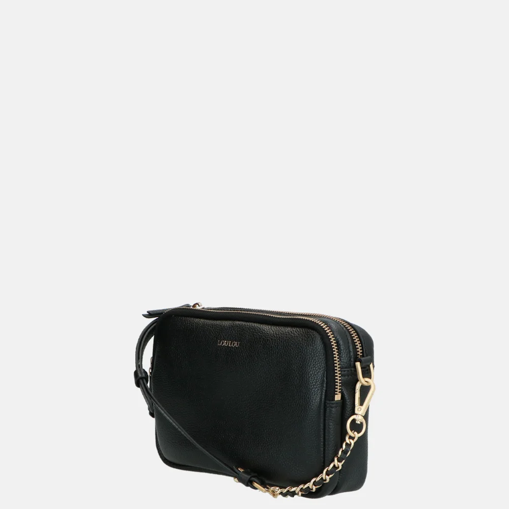 Loulou Essentiels Emilie crossbody tas black bij Duifhuizen