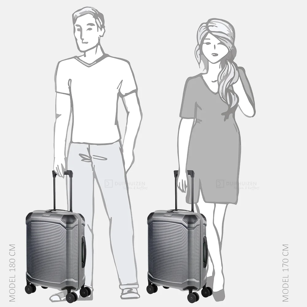 Travelite Millennium spinner 55 cm silver bij Duifhuizen