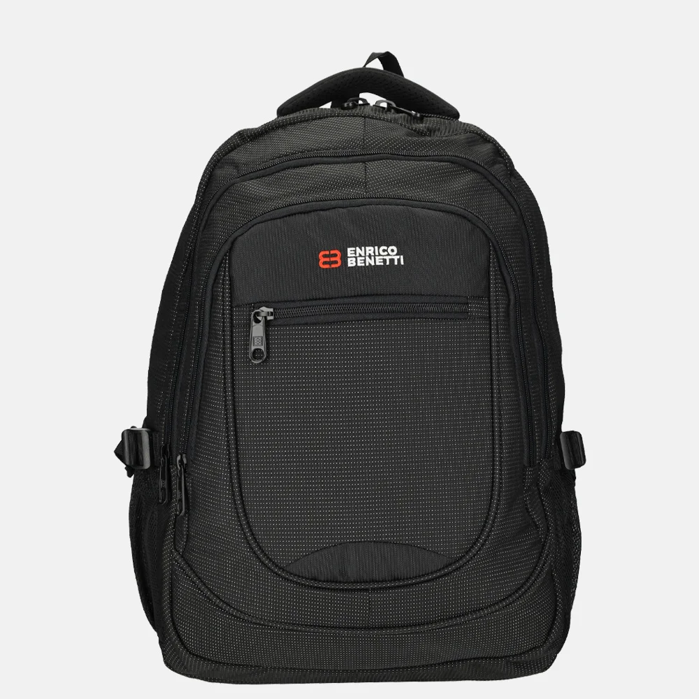 Enrico Benetti Santa Cruz rugzak 17 inch zwart/grijs bij Duifhuizen