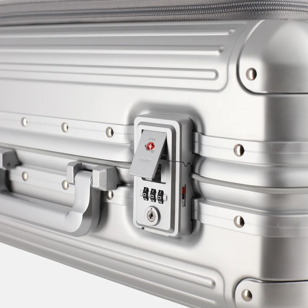 Travelite Next Frontpocket handbagage koffer 55 cm silver bij Duifhuizen