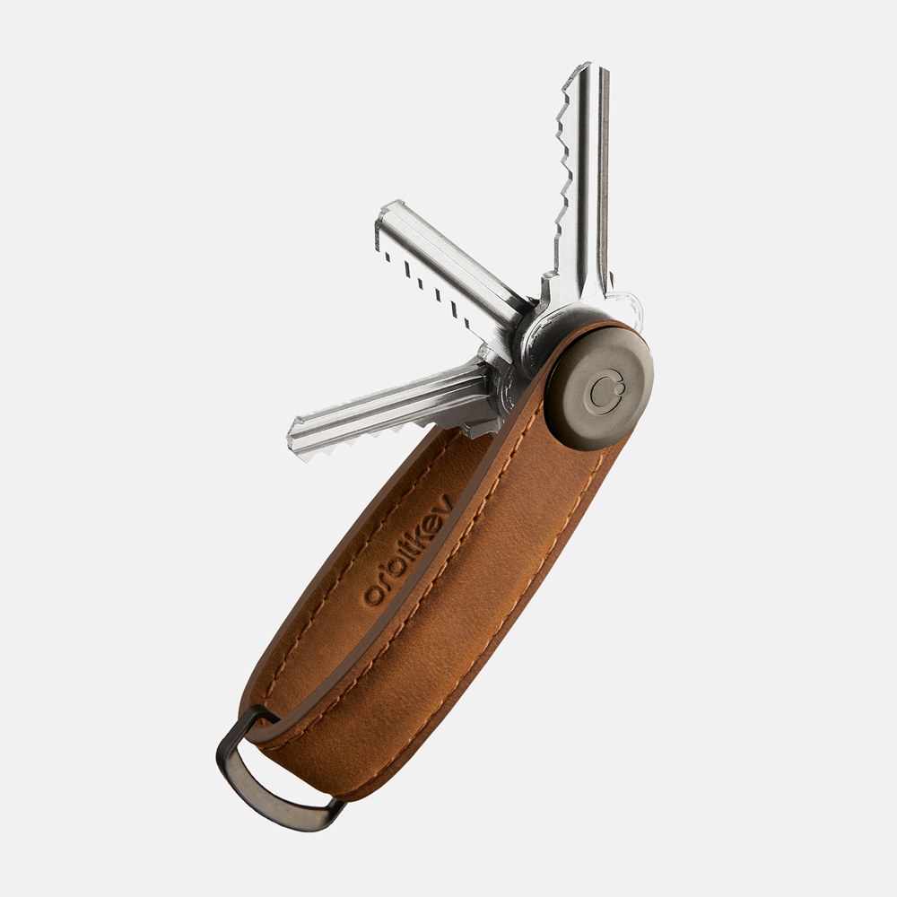 Orbitkey 2.0 Crazy Horse sleuteletui chestnut brown/brown