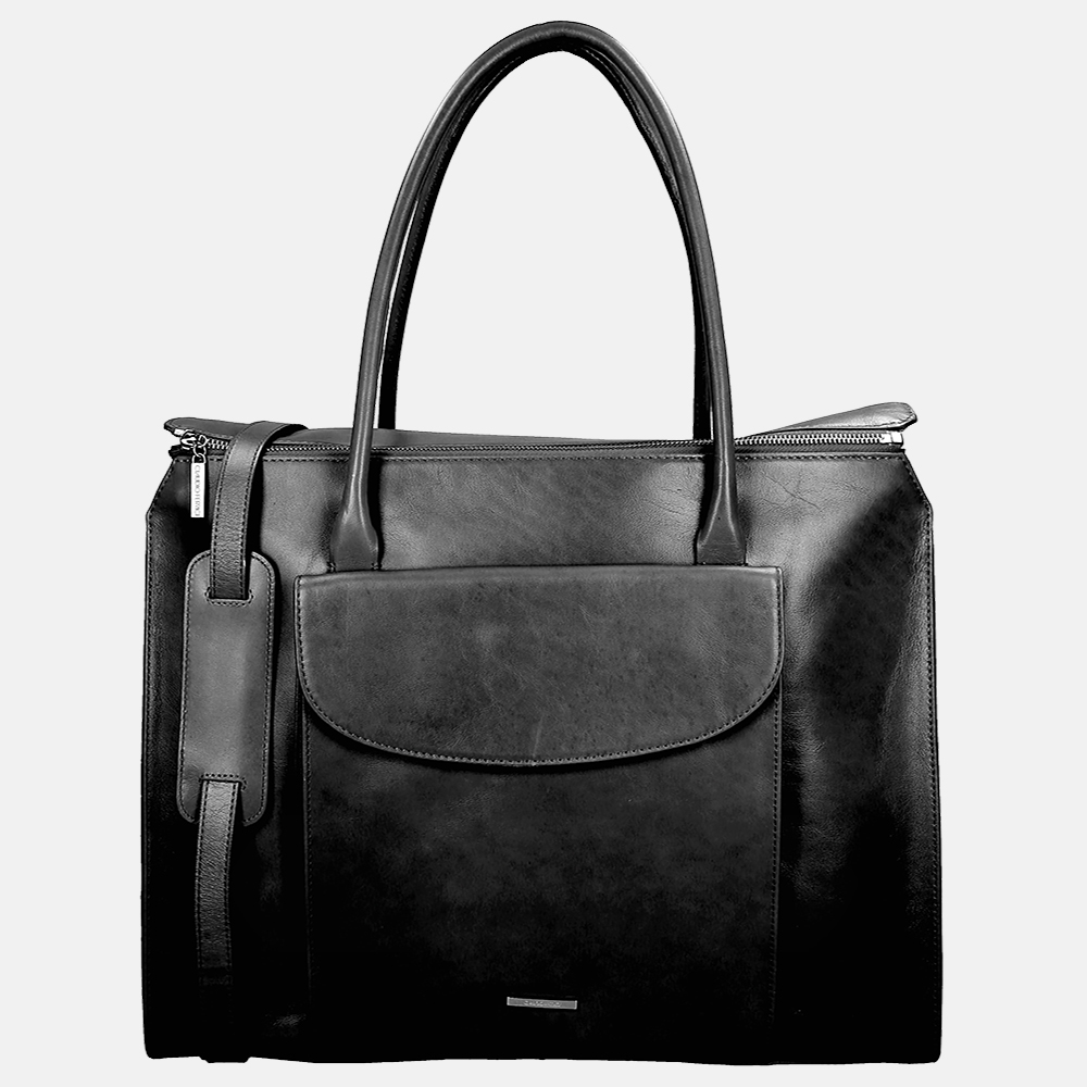 Claudio Ferrici Lady shopper 15.6 inch black bij Duifhuizen