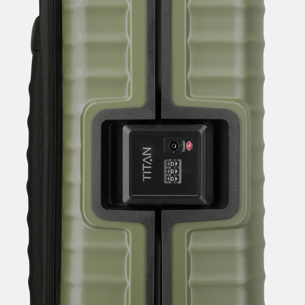 Titan Upgrade Overseas handbagage koffer frontpocket 55 cm forest green bij Duifhuizen