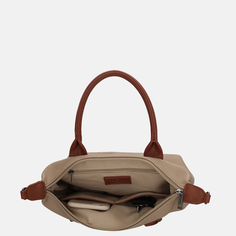 Charm London Buckingham Palace handtas M taupe bij Duifhuizen