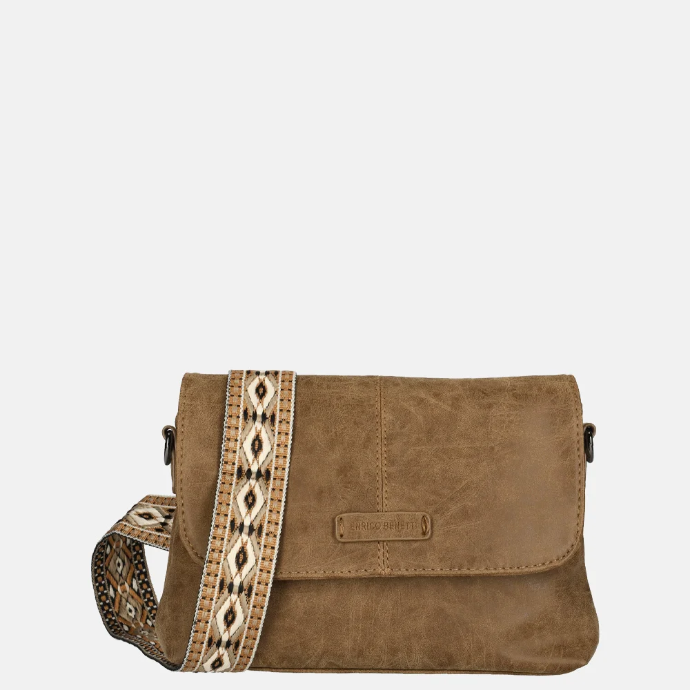 Enrico Benetti Indy crossbody tas camel bij Duifhuizen