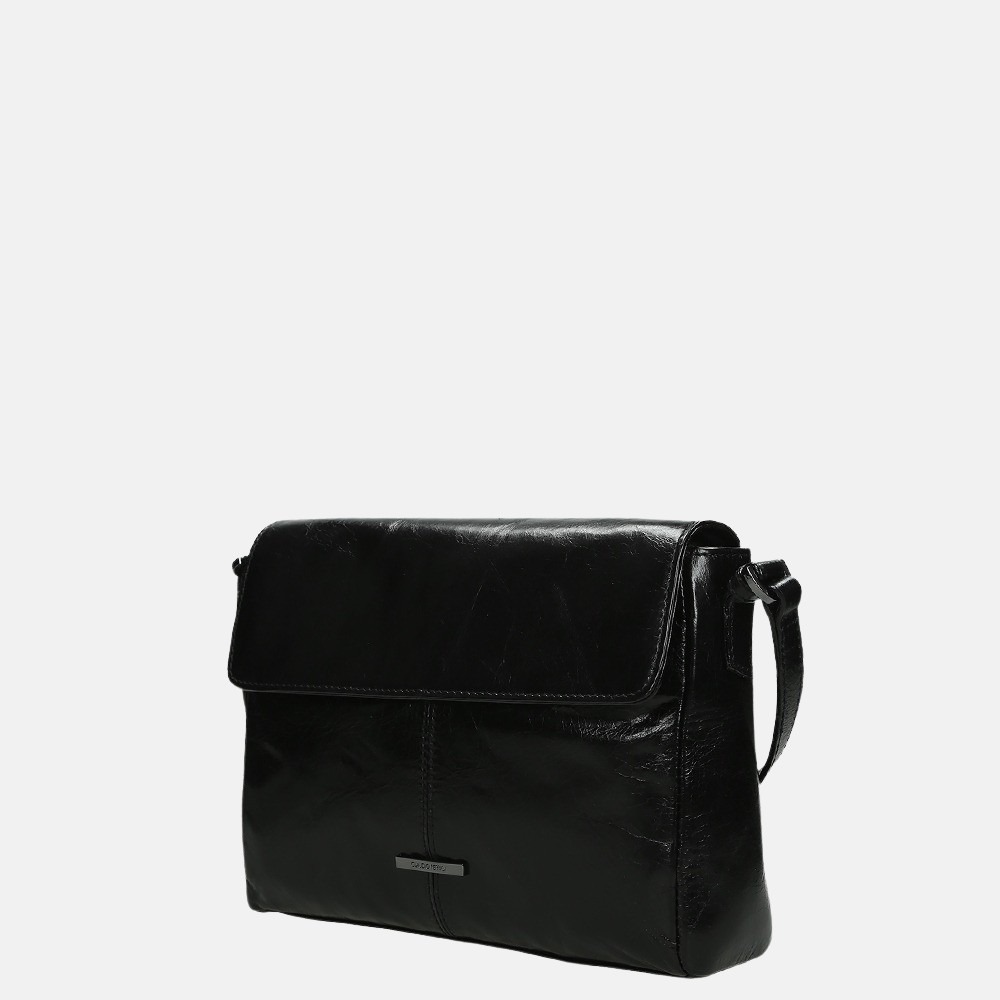 Claudio Ferrici Pelle Vecchia crossbody tas M black bij Duifhuizen