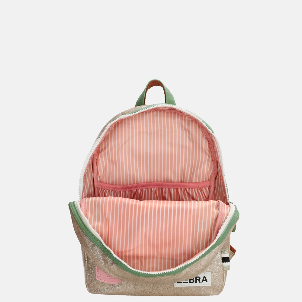 Zebra Trends glitter kinderrugzak M goud bij Duifhuizen