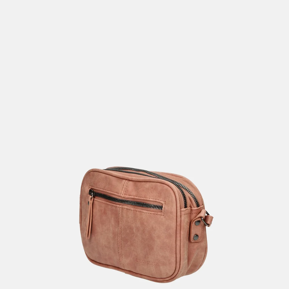 Enrico Benetti Zoë crossbody tas zachtroze bij Duifhuizen
