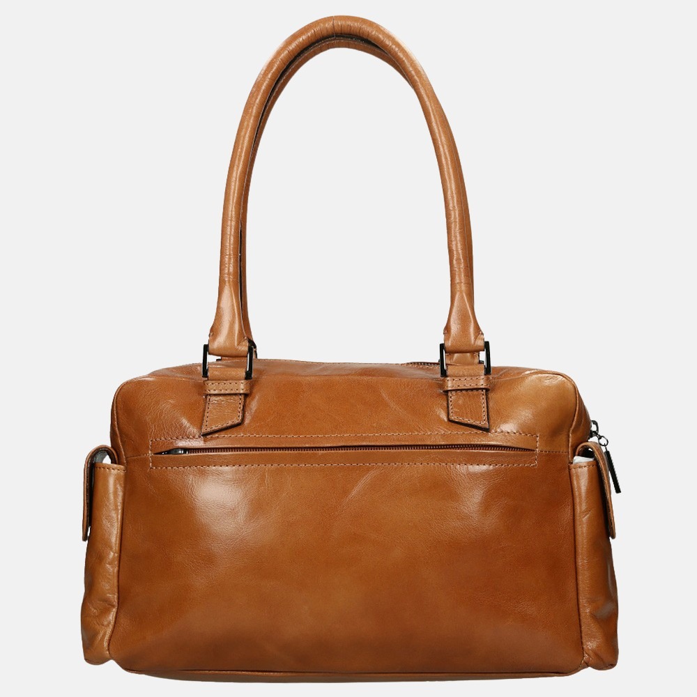 Claudio Ferrici Pelle Vecchia shopper cognac bij Duifhuizen