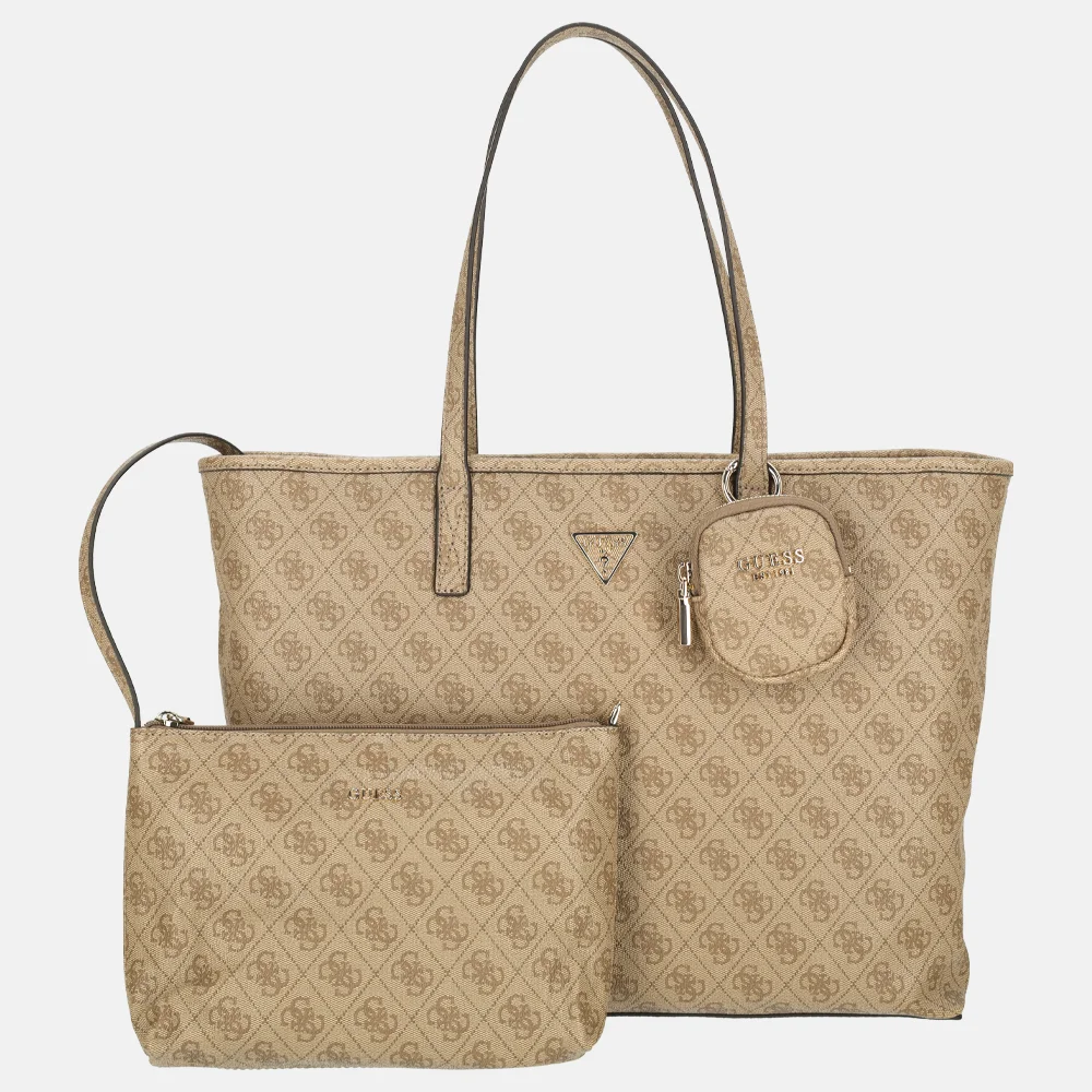 Guess Power play II shopper latte logo bij Duifhuizen