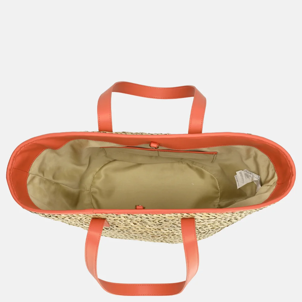 Valentino Bags Samuela shopper natur/coral bij Duifhuizen