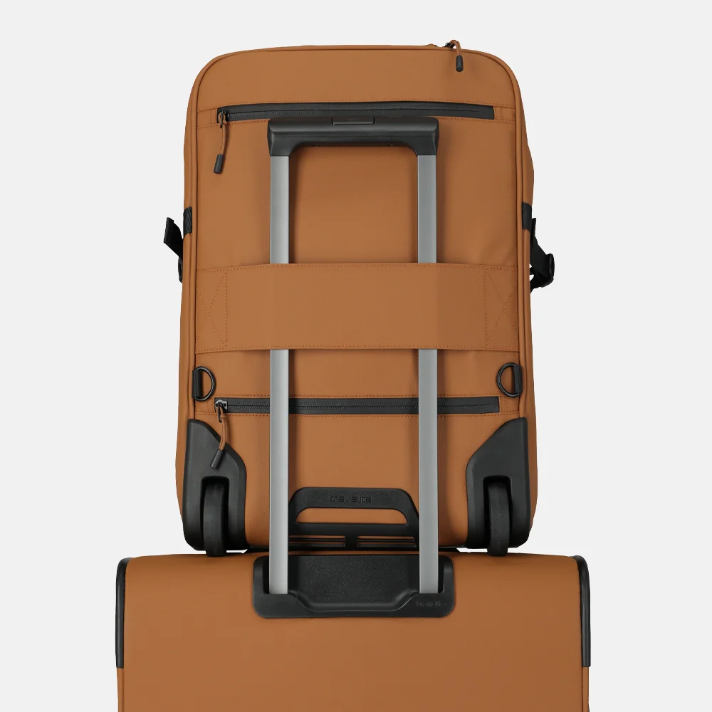 Travelite Briize trolley rugzak curry bij Duifhuizen