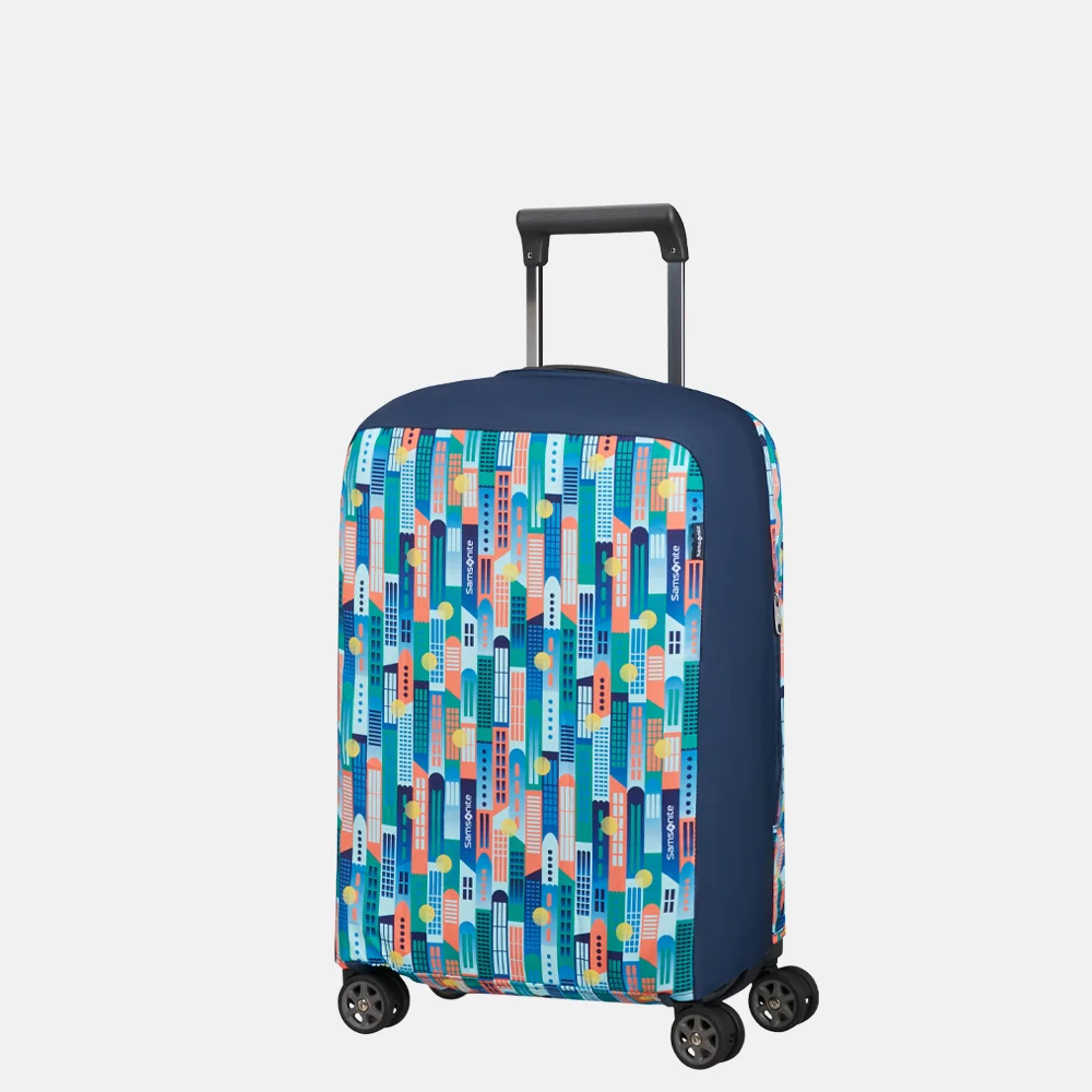 Samsonite TA Revolution kofferhoes S 55 cm city print multi bij Duifhuizen