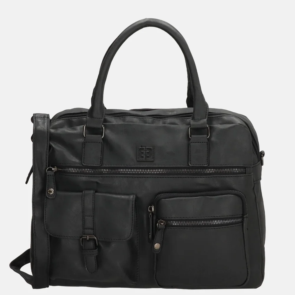 Enrico Benetti Ardèche shopper 13 inch zwart bij Duifhuizen