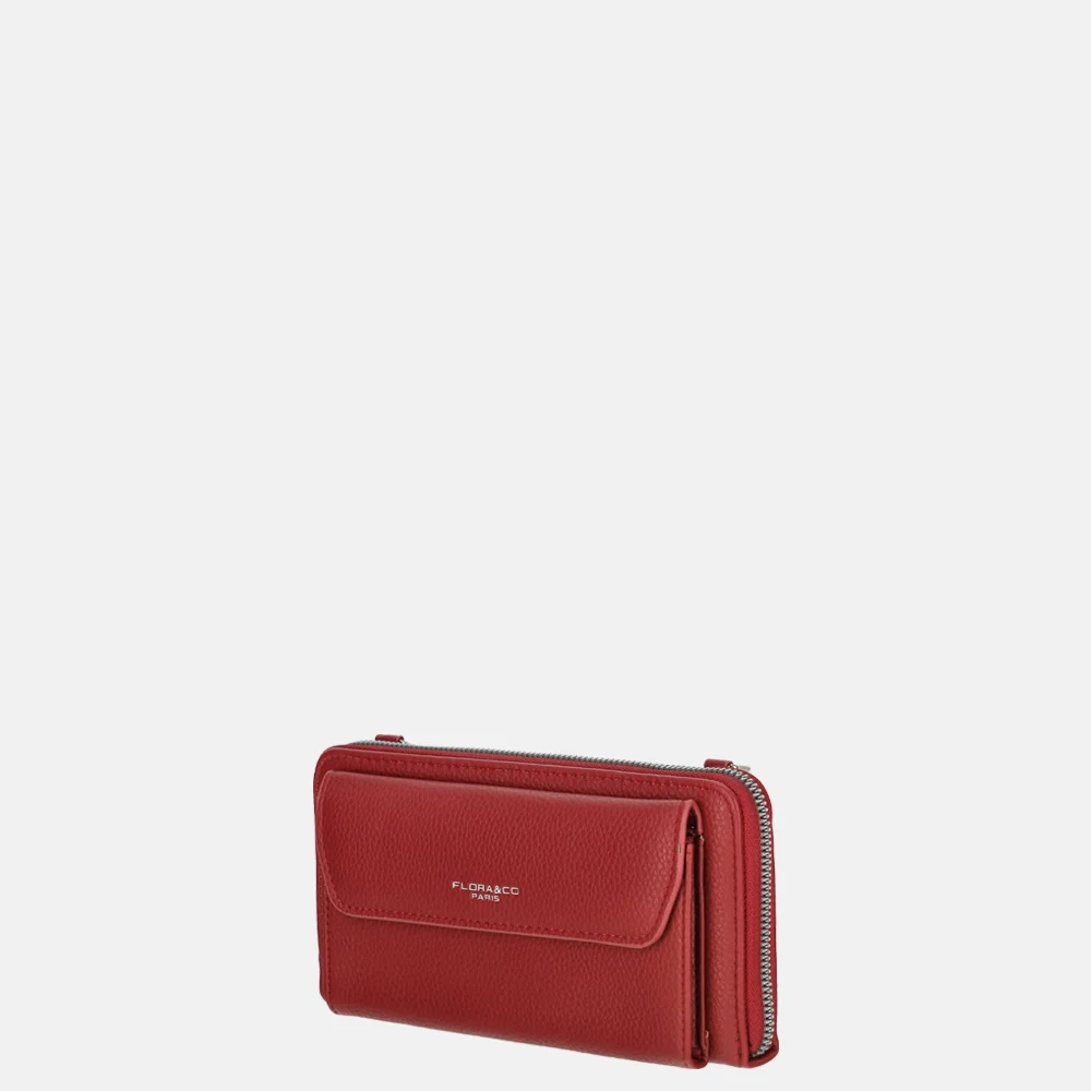 Flora & Co portemonnee/ crossbody tas red bij Duifhuizen