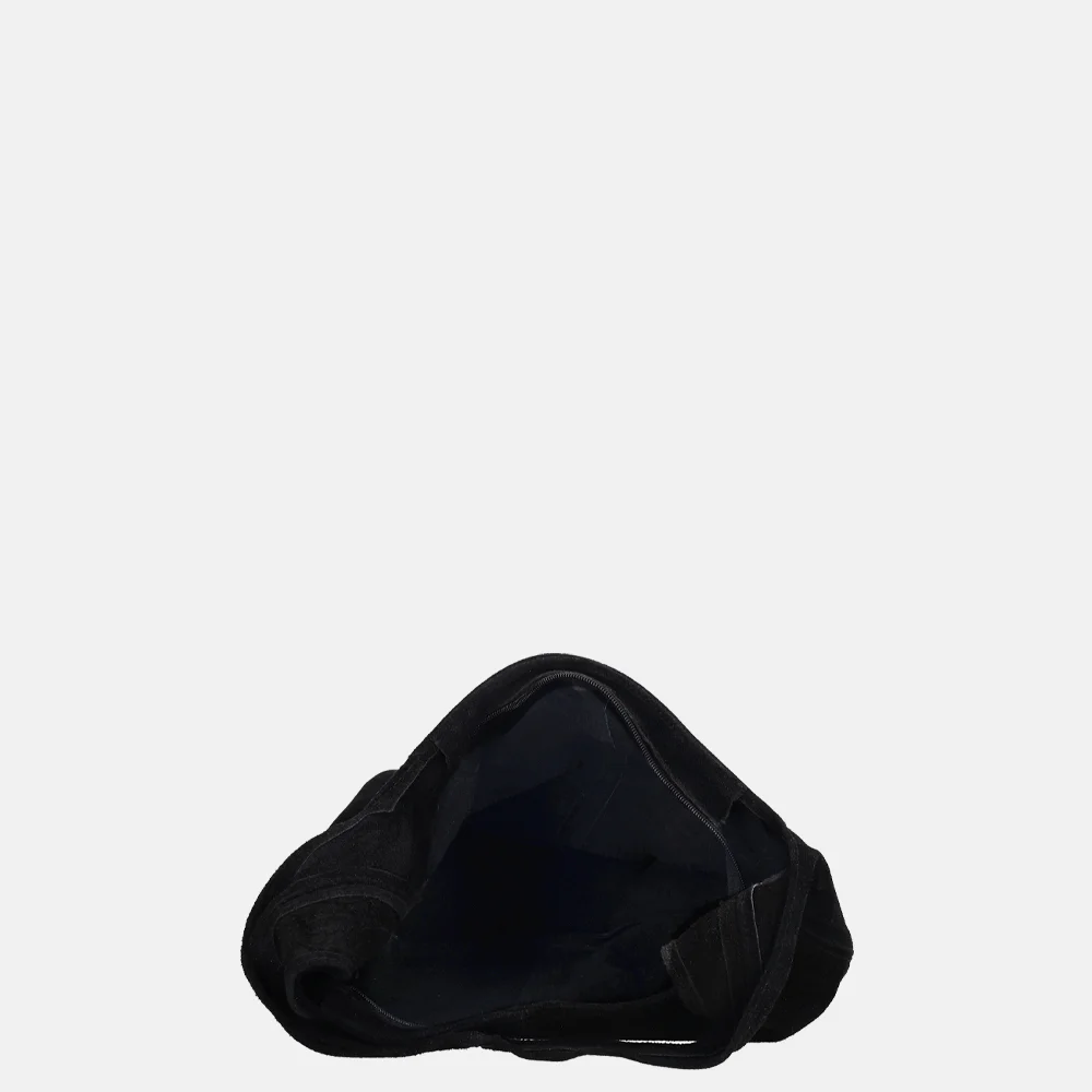 Charm London suède buideltas L zwart bij Duifhuizen