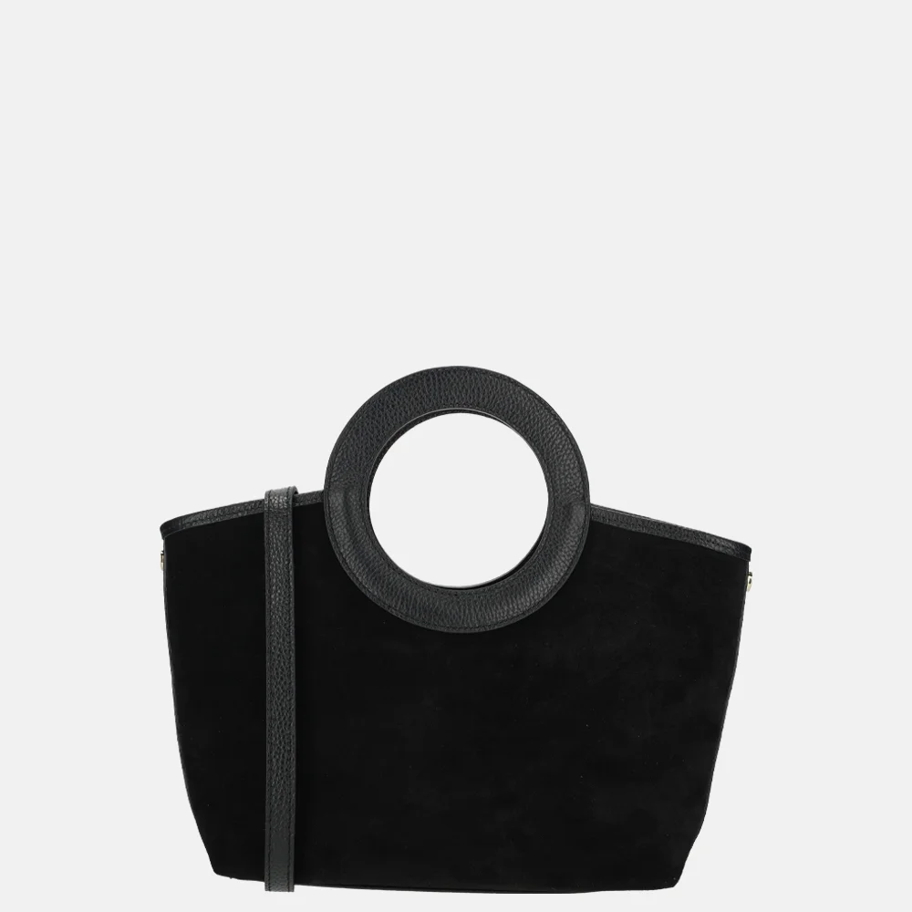 Charm London handtas suede zwart
