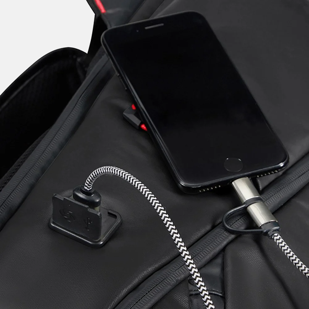 Samsonite Urban USB ecodiver rugzak M black bij Duifhuizen