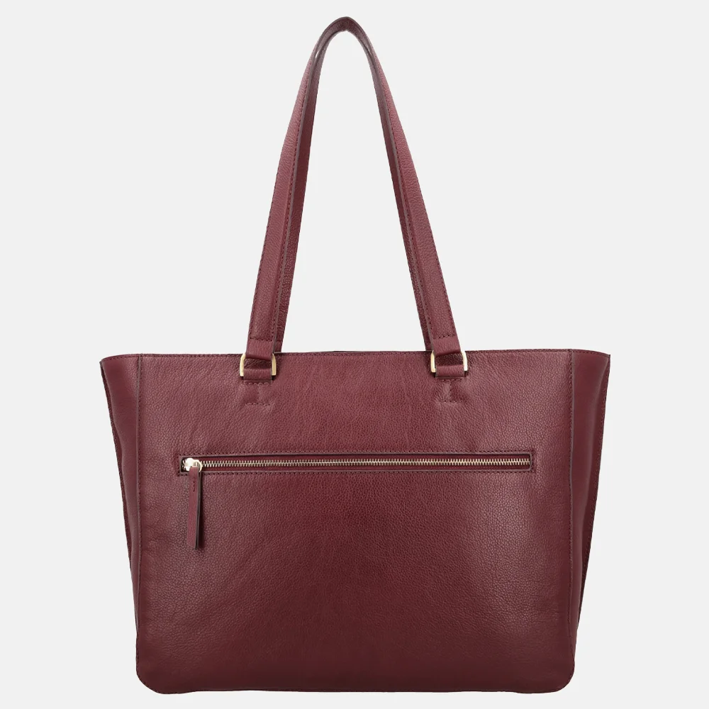 Loulou Essentiels Celine shopper met laptopvak 15.6 inch ruby bij Duifhuizen