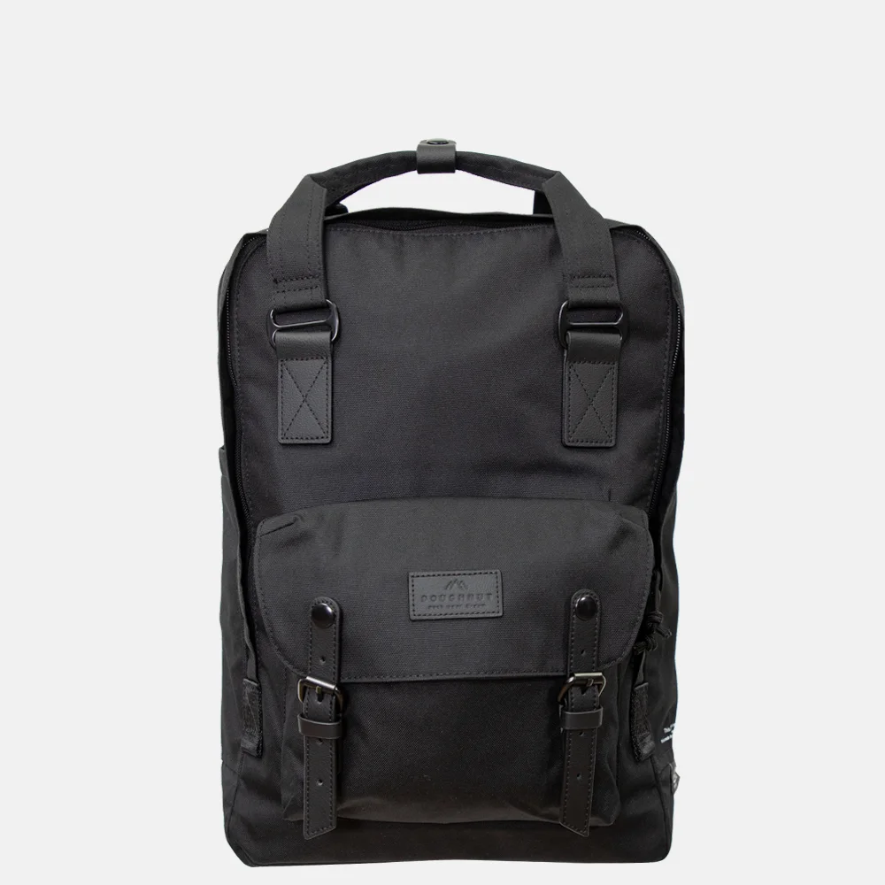 Doughnut Macaroon Large Reborn rugzak 15 inch all black bij Duifhuizen