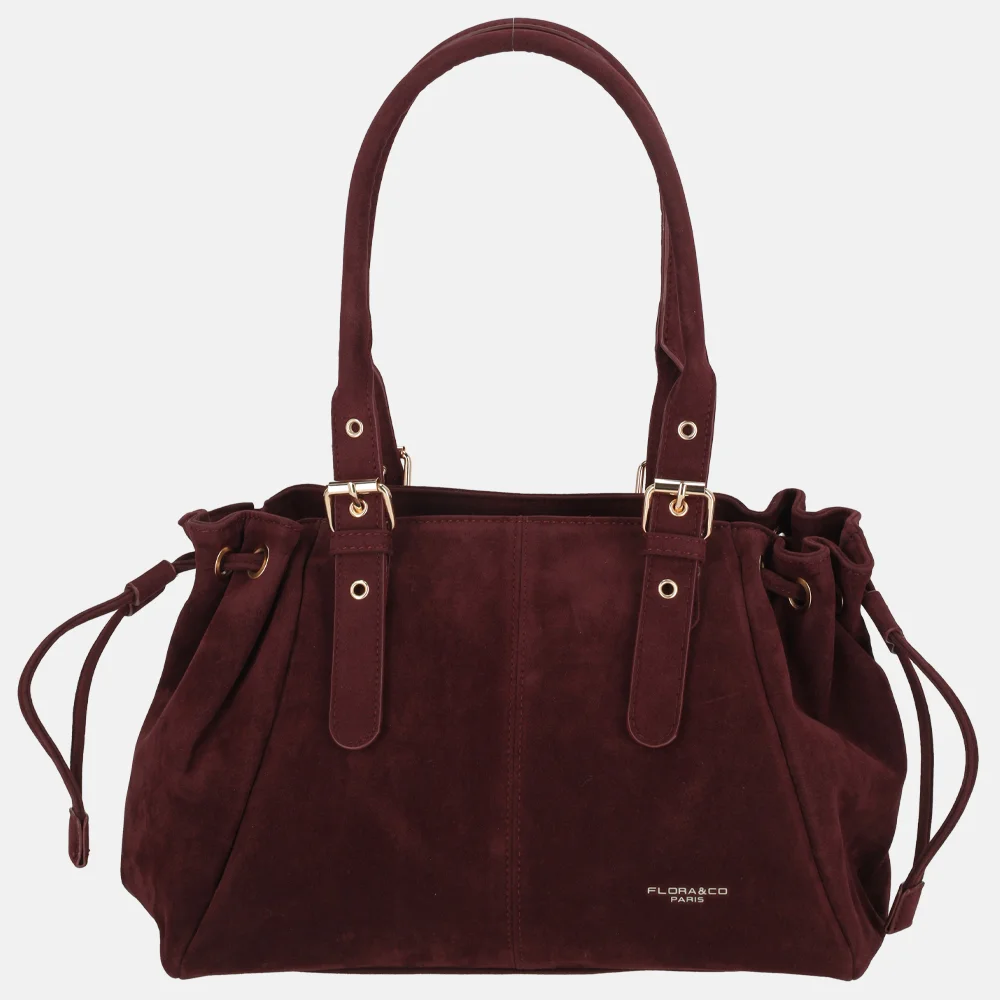 Flora & Co Suedine schoudertas bordeaux
