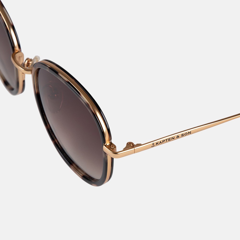 Kapten & Son Amsterdam zonnebril large umber tortoise brown bij Duifhuizen