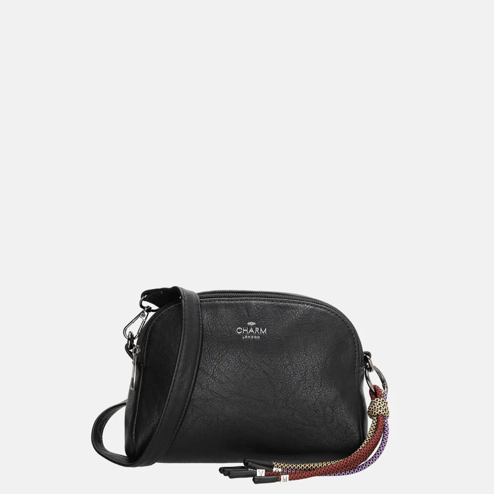 Charm London Tottingham crossbody tas black bij Duifhuizen