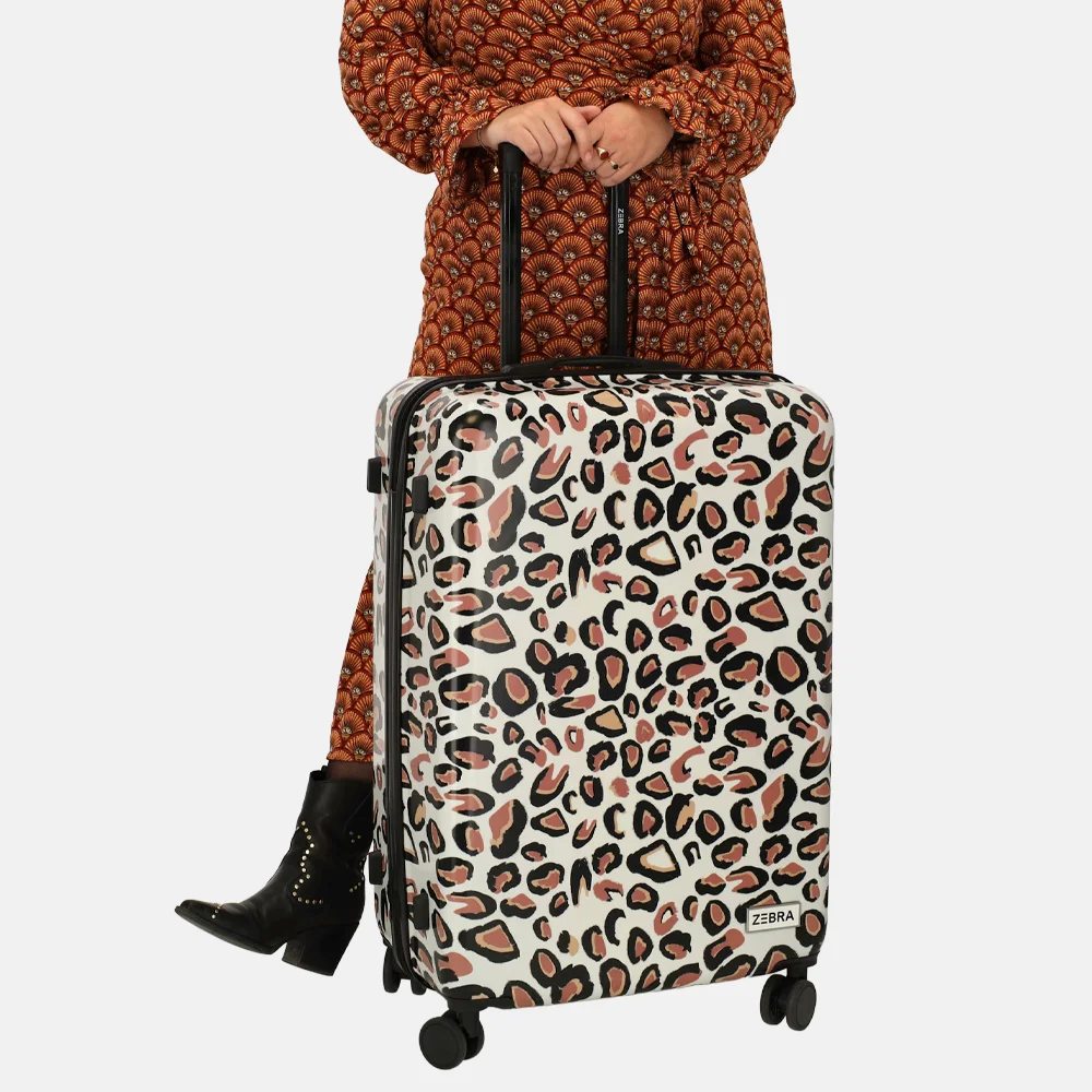 Zebra Trends kofferset 76cm + 50cm panter bij Duifhuizen