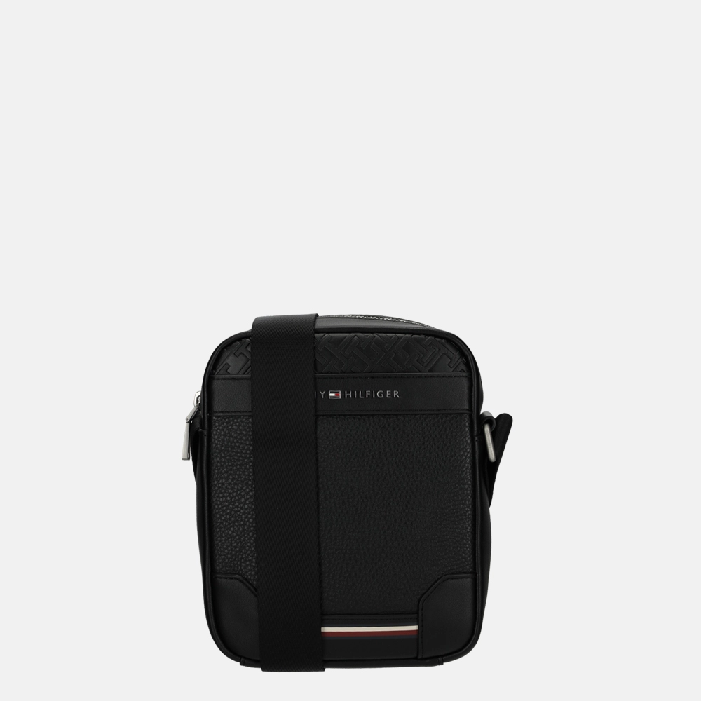Tommy Hilfiger Embossed Small Reporter crossbody black