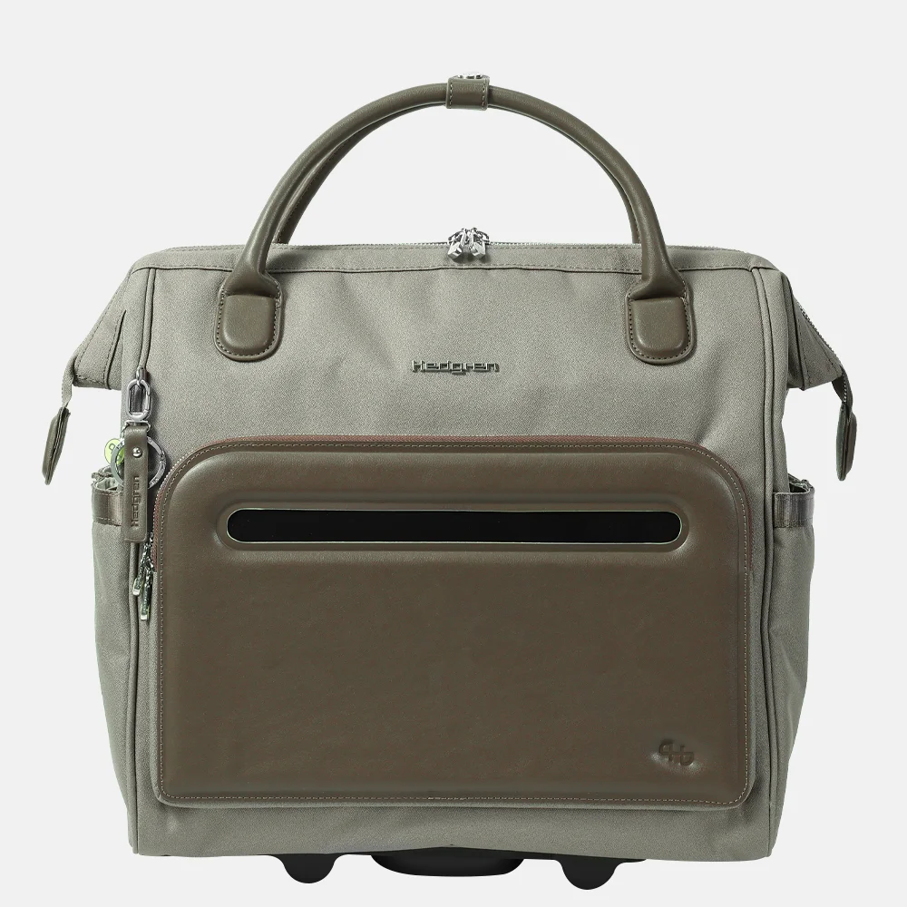 Hedgren business trolley 15 inch vintage taupe bij Duifhuizen