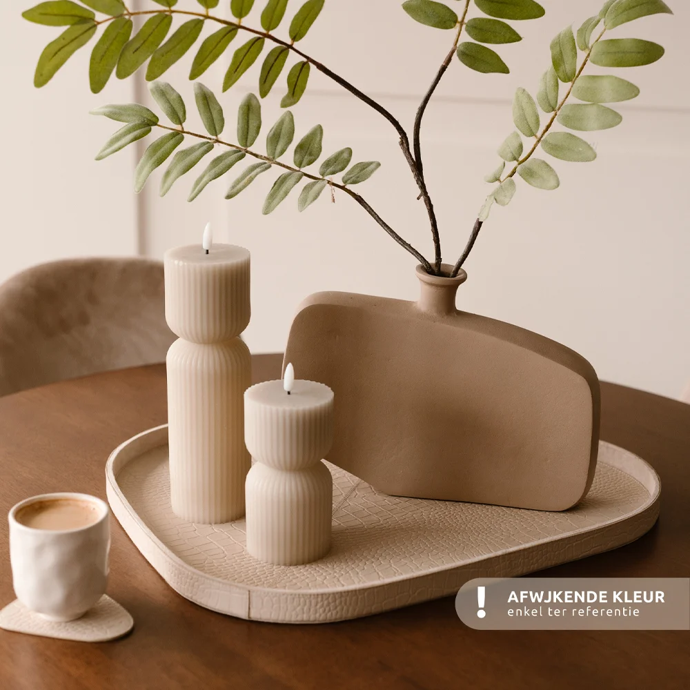 Chamada leren dienblad organisch croco L donkerbruin bij Duifhuizen