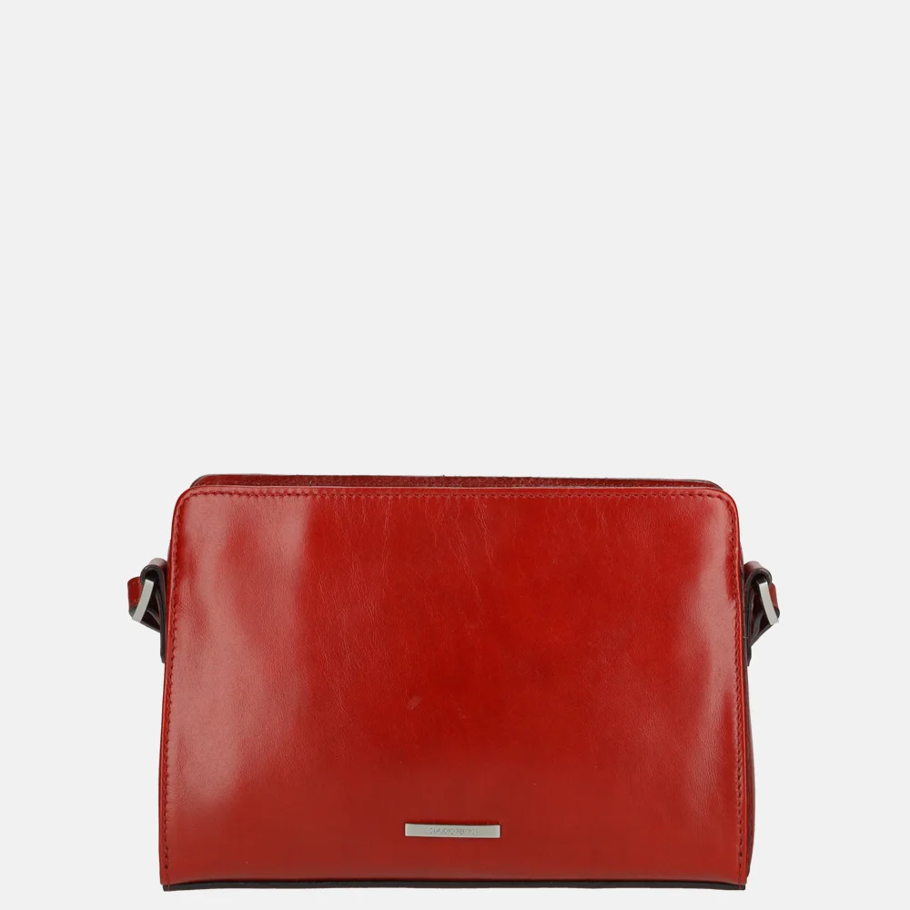 Claudio Ferrici Classico schoudertas red bij Duifhuizen