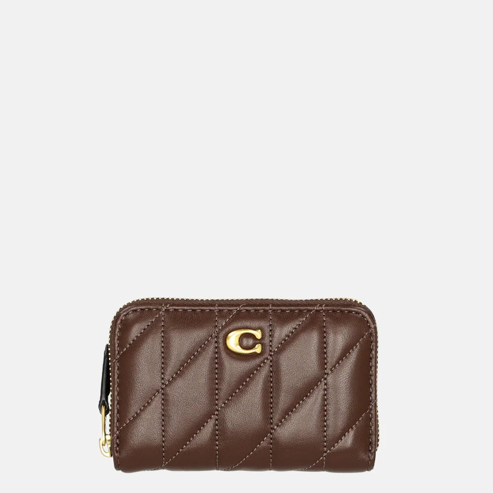 Coach quilting portemonnee small maple