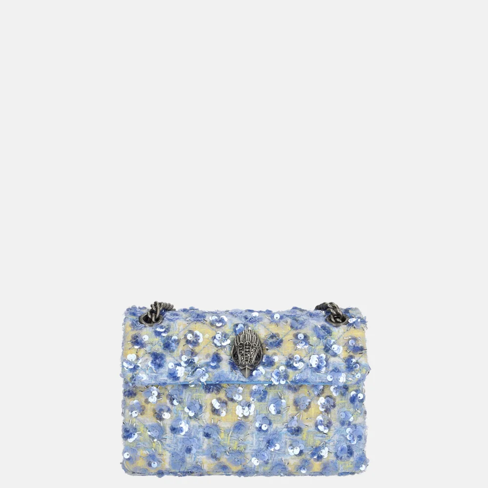 Kurt Geiger Kensington schoudertas sequins mini boucle blue pale bij Duifhuizen