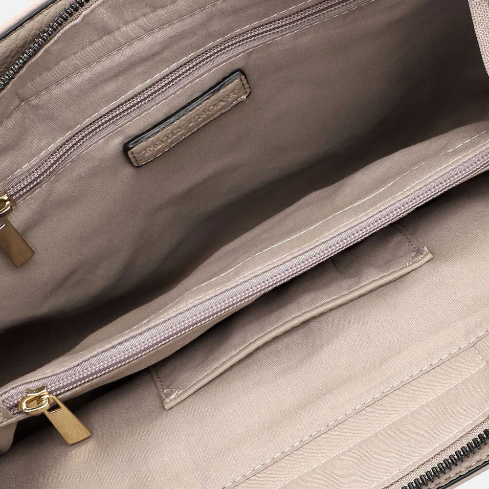 Emily & Noah Halla handtas L taupe bij Duifhuizen