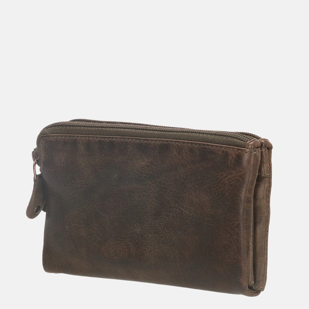 Old West Paint Rock portemonnee olive bij Duifhuizen