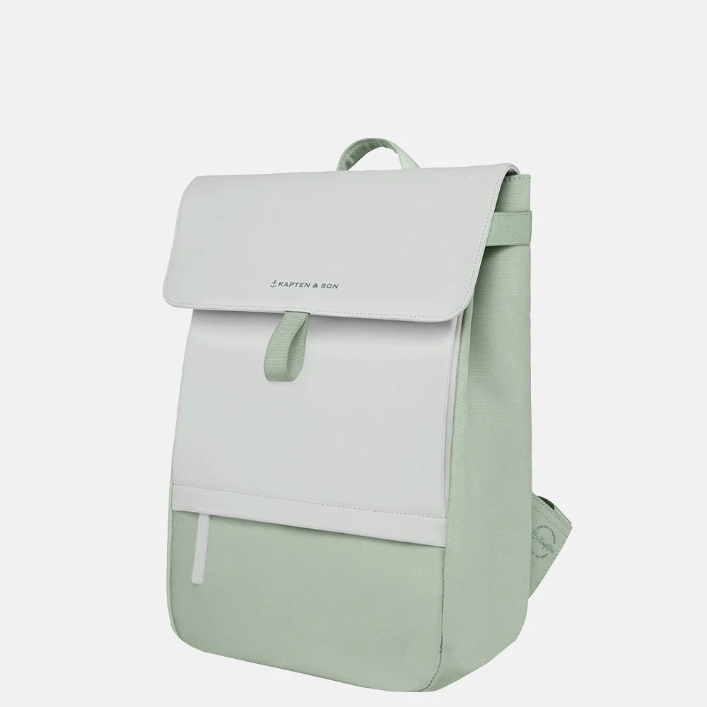 Kapten & Son Fyn rugzak 15 inch muted mint sprinkled bij Duifhuizen